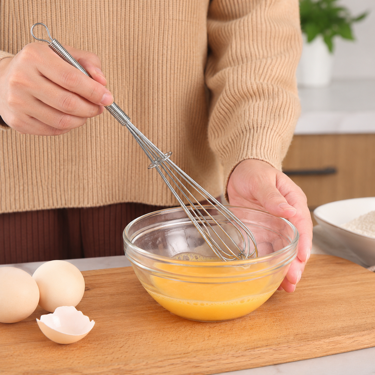 Kitchen Whisk – 16cm Stainless Steel Non-Scratch Hand Tool