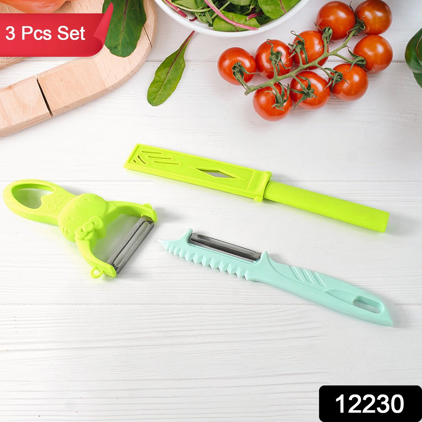 Multi-shape vegetable peelers set for various peeling needs with ergonomic design