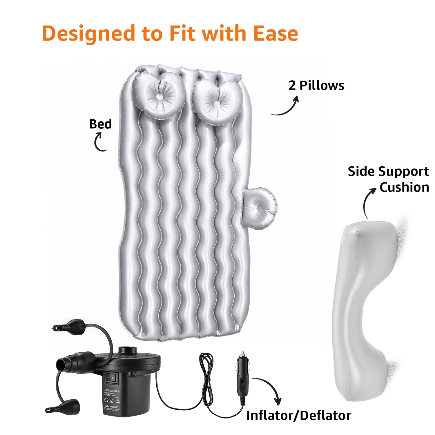 Back seat inflatable car cushion for comfortable sleep