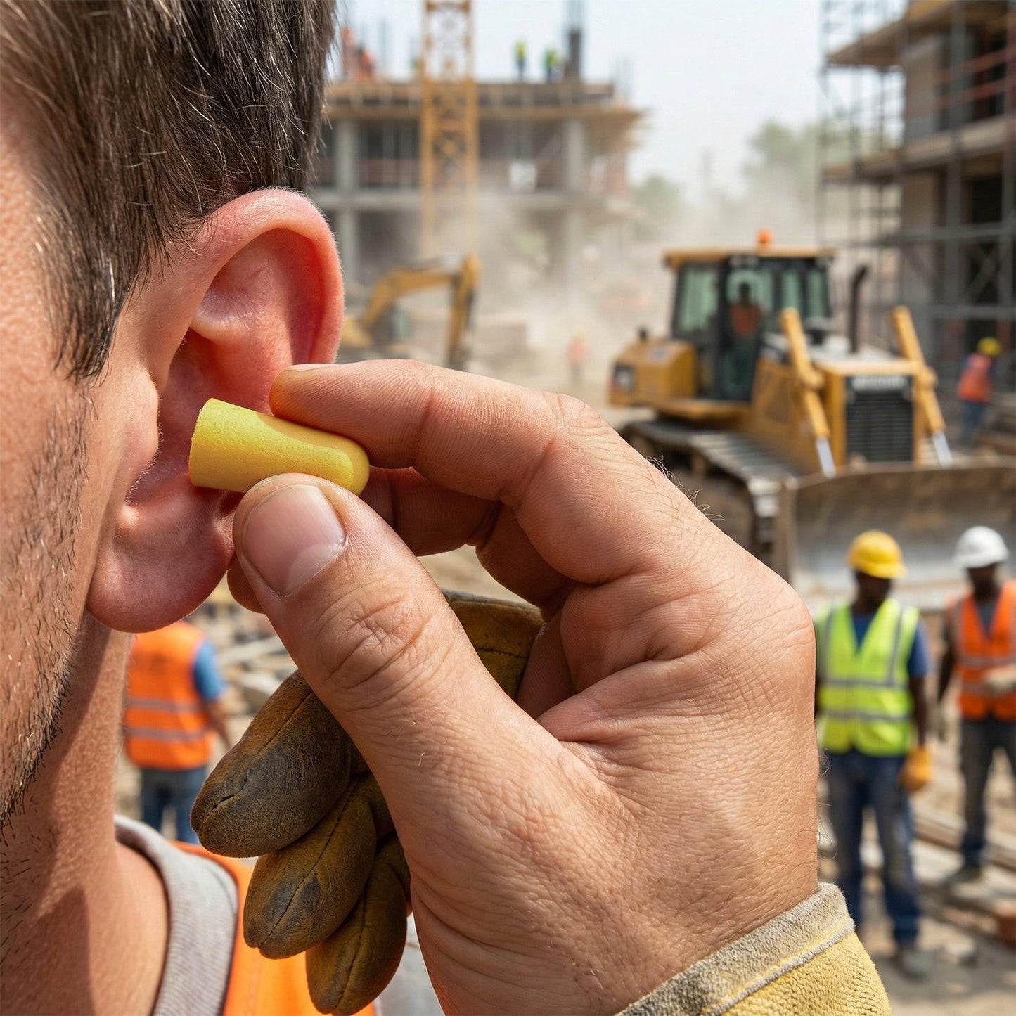 Noise reduction ear plugs designed to fit securely in the ear canal
