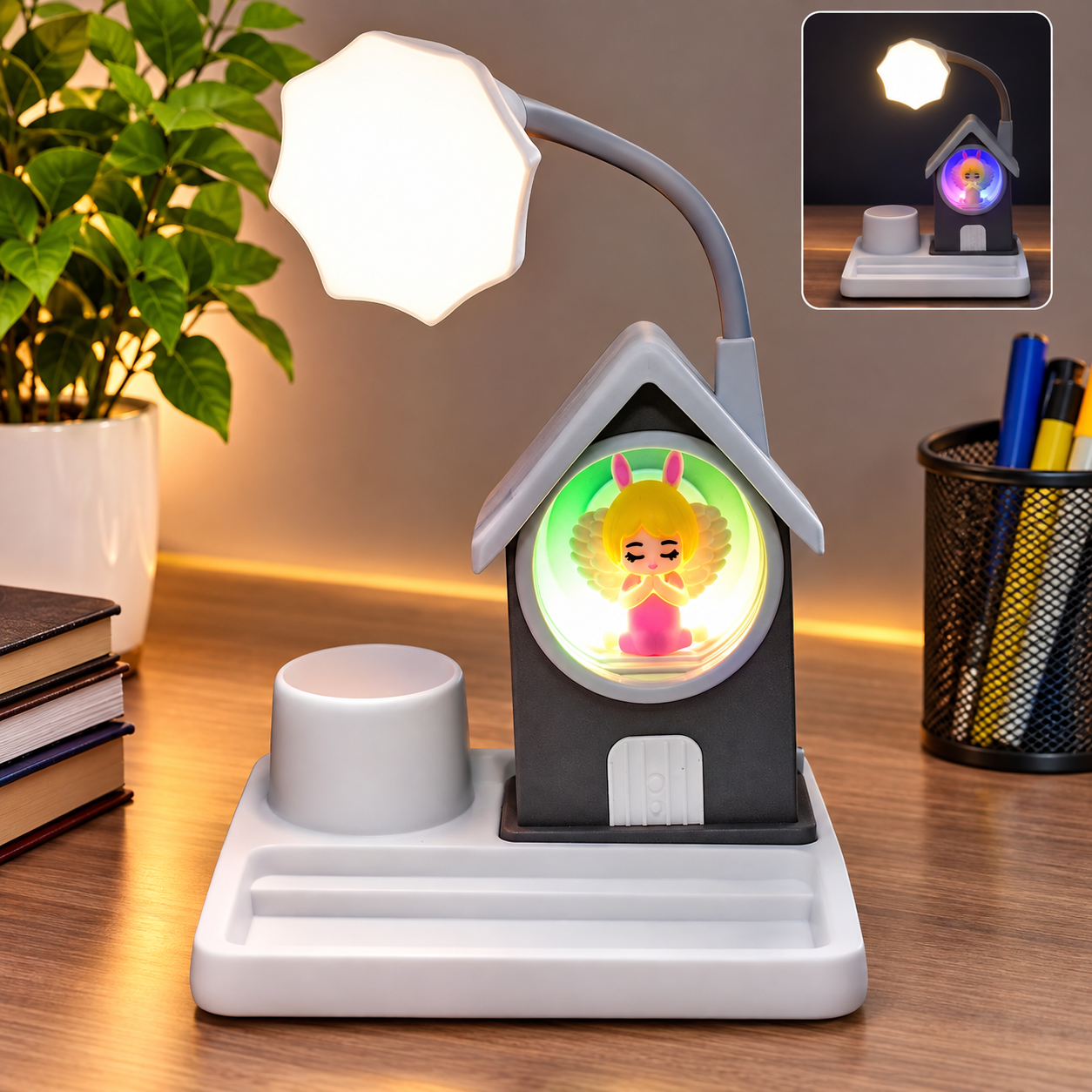 Cartoon LED Desk Lamp – Eye-Protection & Multi-Color |