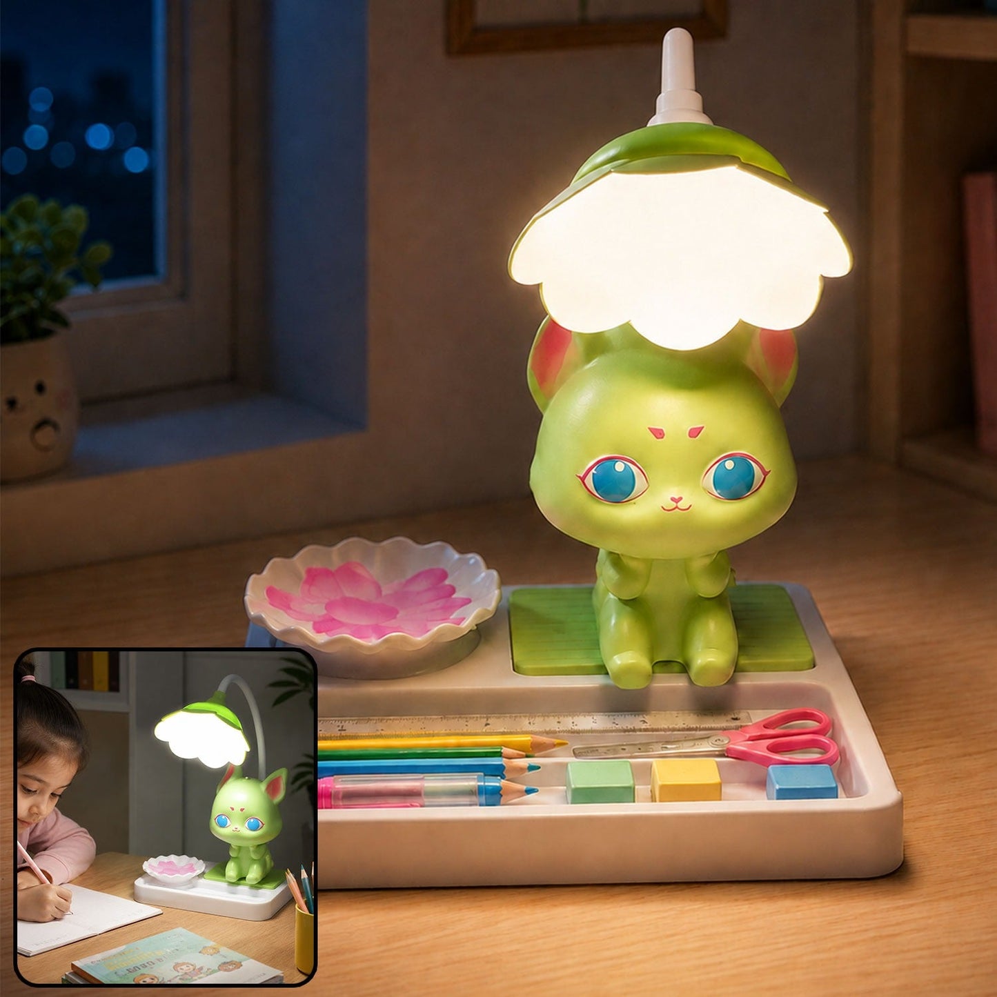 Kids LED Desk Lamp – Cute Cartoon Eye-Protection |