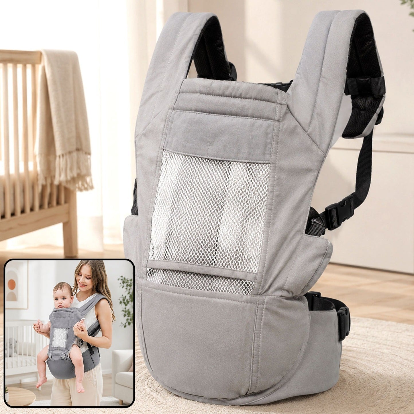 Ergonomic Baby Carrier – Hip Seat, Multi-Position | Tender Tend