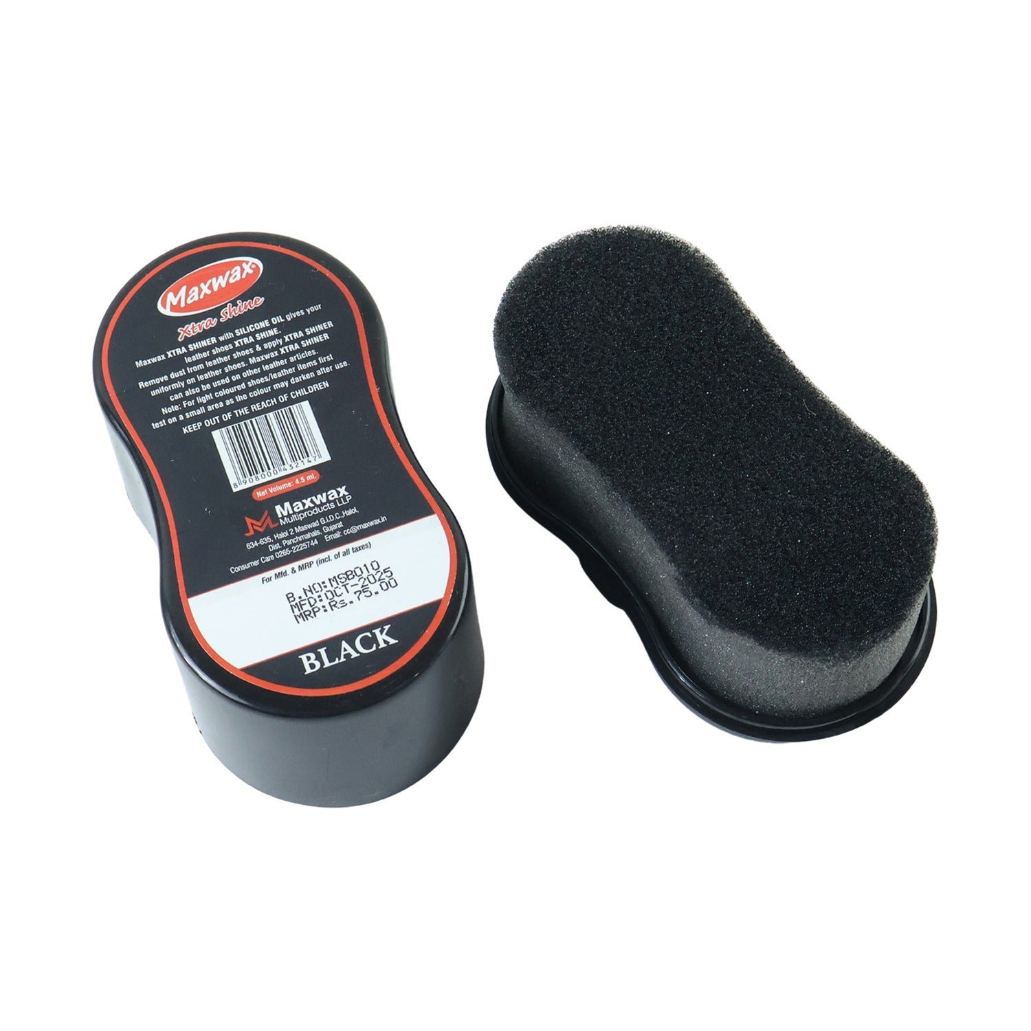 Compact shoe polishing liquid in 4.5 ML pack
