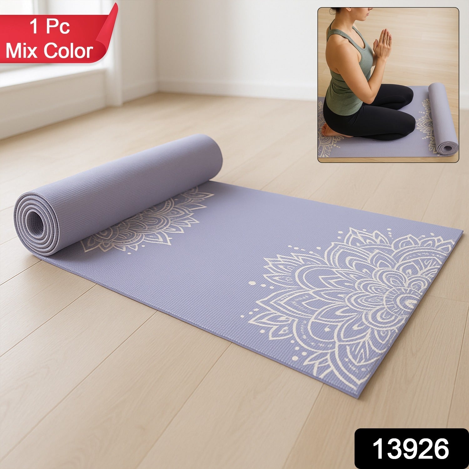 Deluxe anti-skid yoga mat texture close-up