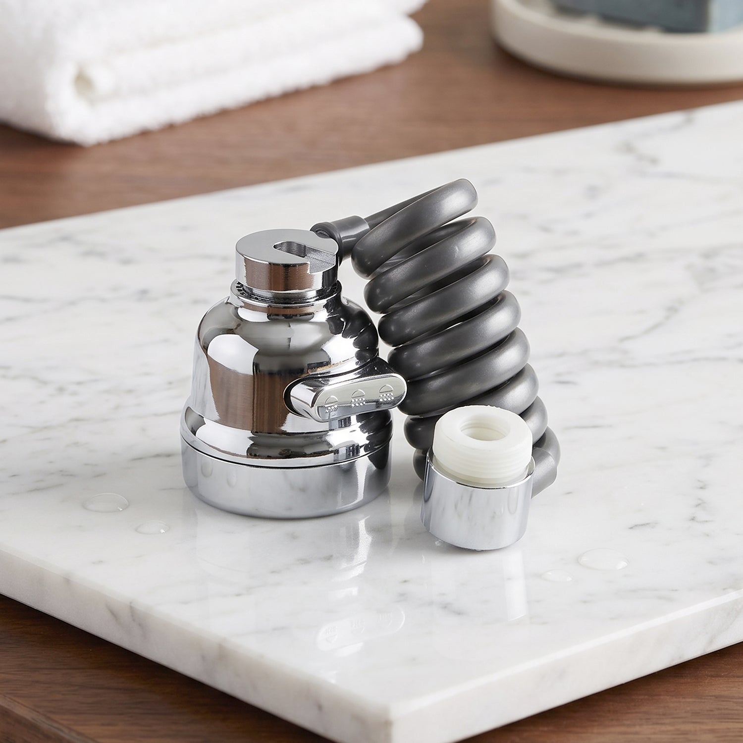Kitchen faucet sprayer and connector parts