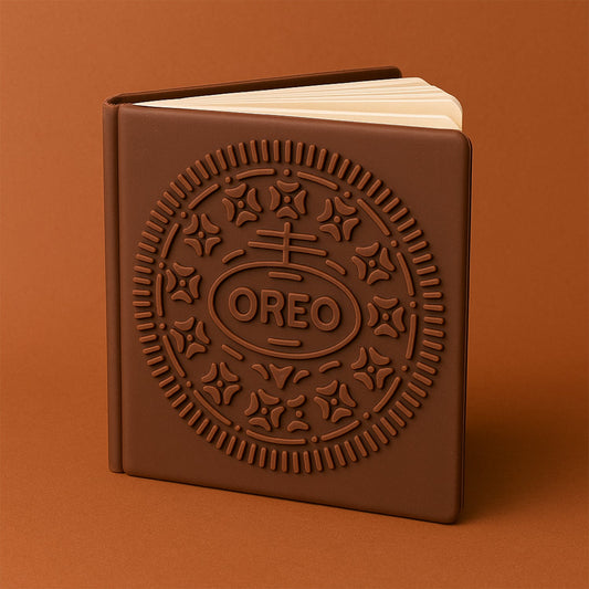Chocolate Scented Notebook with its cover featuring a chocolate bar design.
