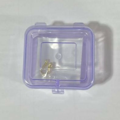 Gold Plated Round AD Solitaire Flat Back Stud Earrings Combo Pack of 2