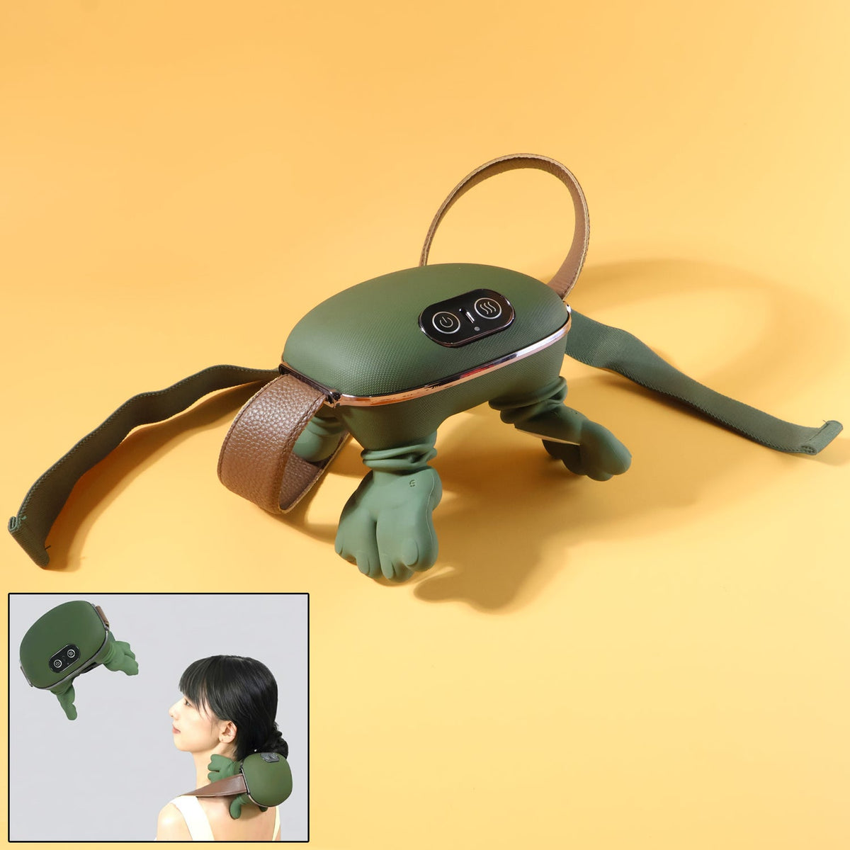 Rotating kneading nodes of the shoulder massager