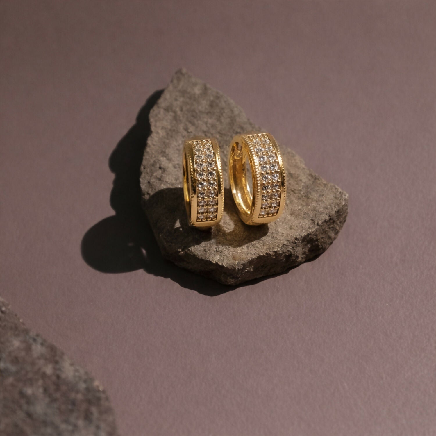 Luxury Hoops with Brilliant Cubic Earrings for Women