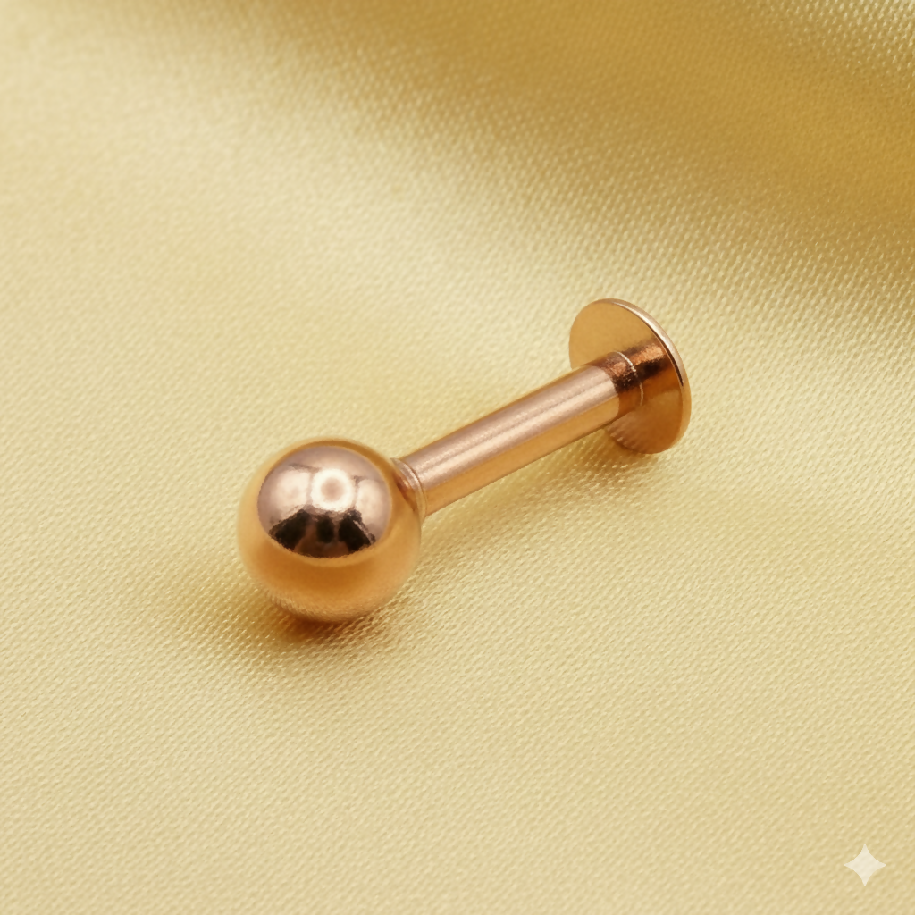 Rose Gold plated Flat Back Stud earings