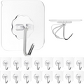  Heavy Duty Flower Adhesive Wall Hooks 10 Pc Set - main product shot