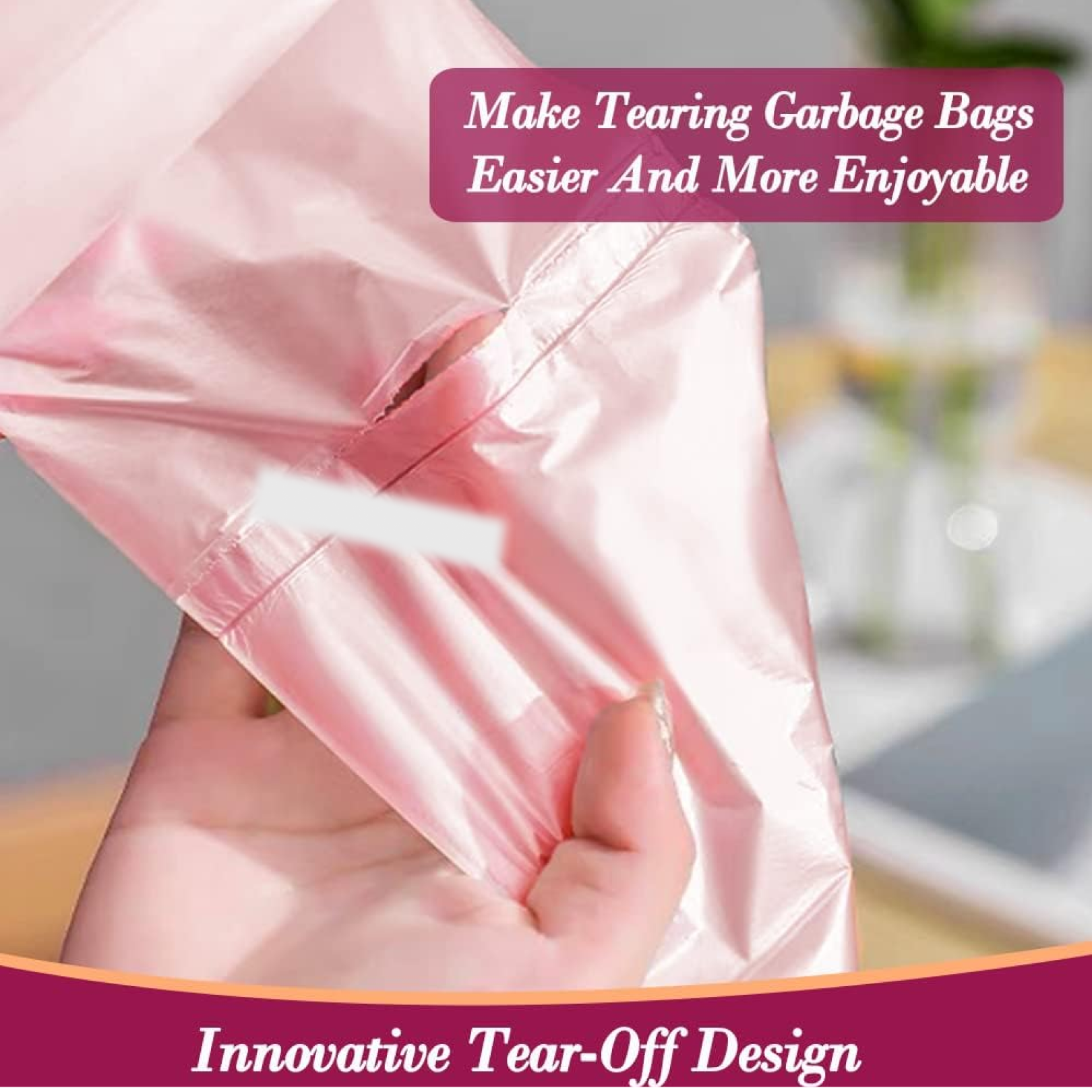 Compact tear-resistant garbage bags roll perfect for daily waste disposal
