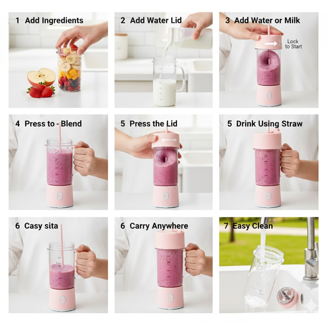 USB rechargeable battery of the portable blender