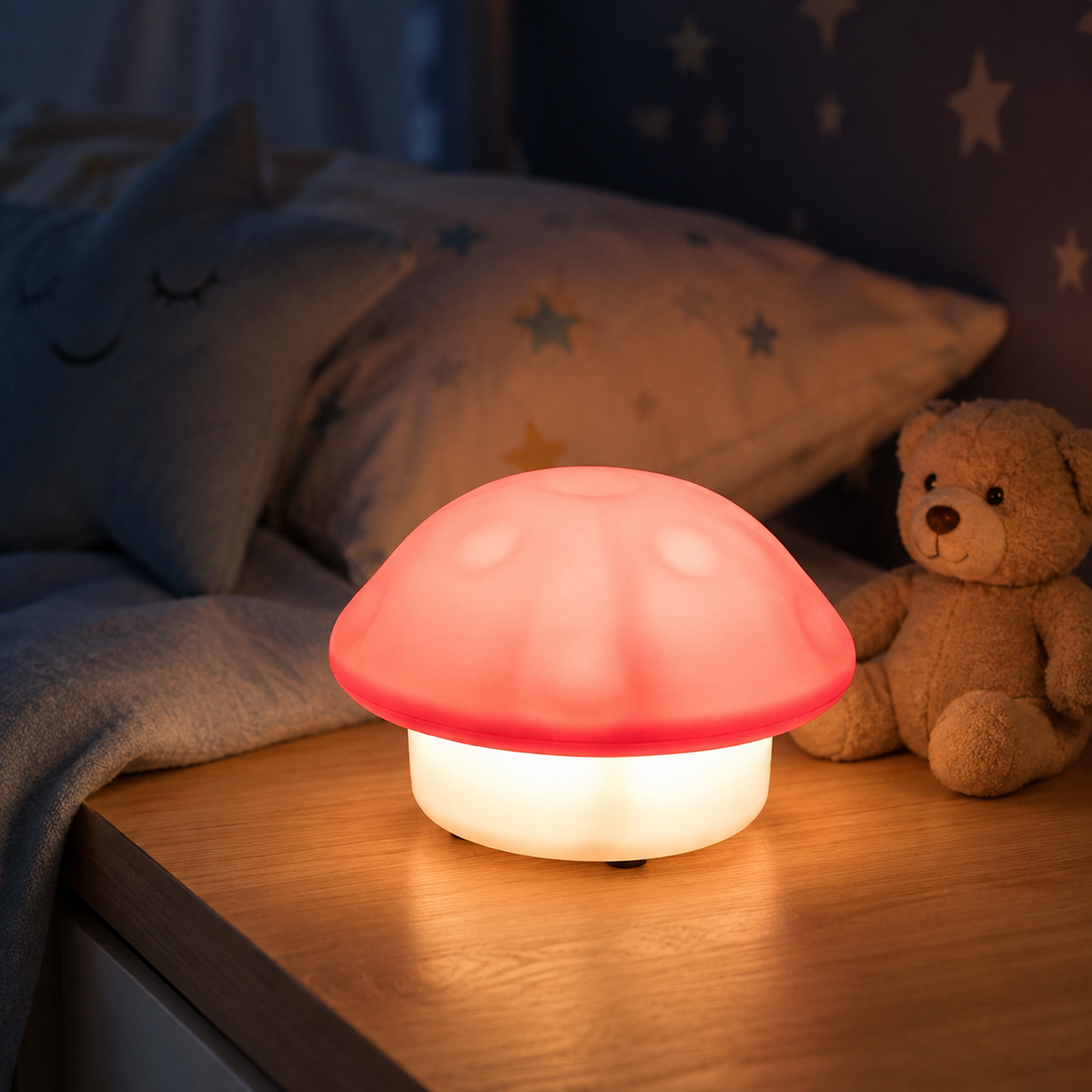 Mushroom Shaped LED Night Light – Soft Glow Energy Saving Lamp