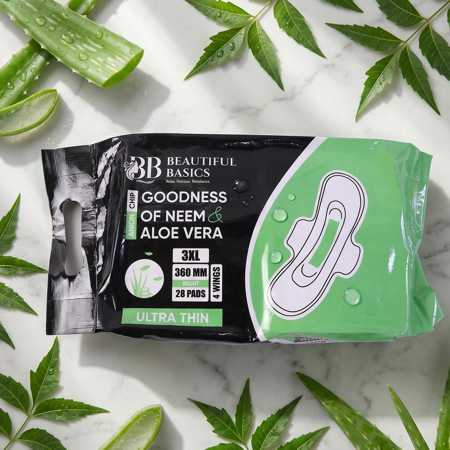 Real photo of sanitary pads pack for women night use
