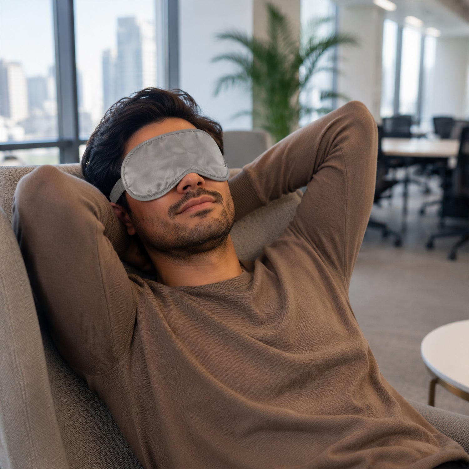 Soft satin sleeping eye mask for comfortable rest - image 4