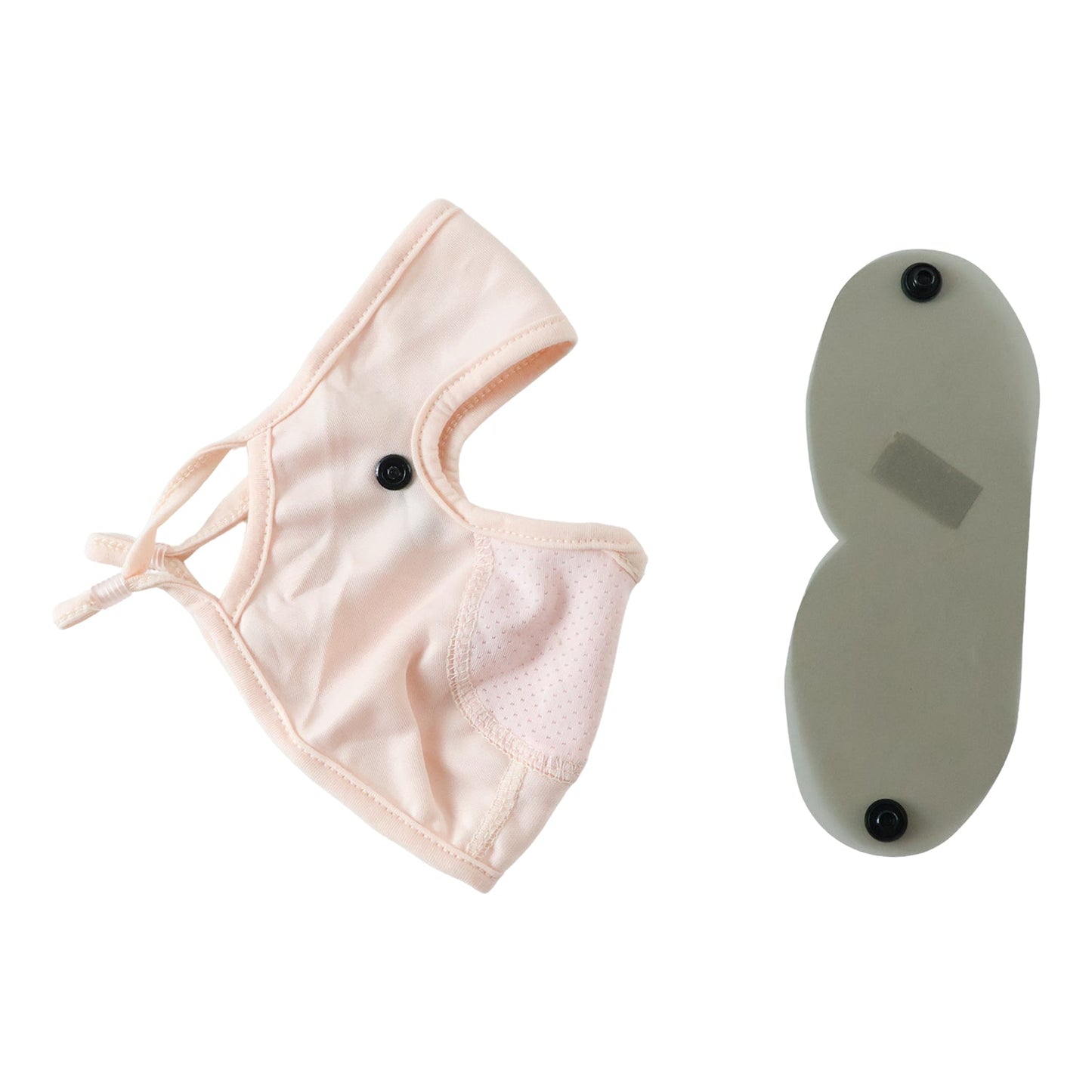 Reusable cloth face mask on white background