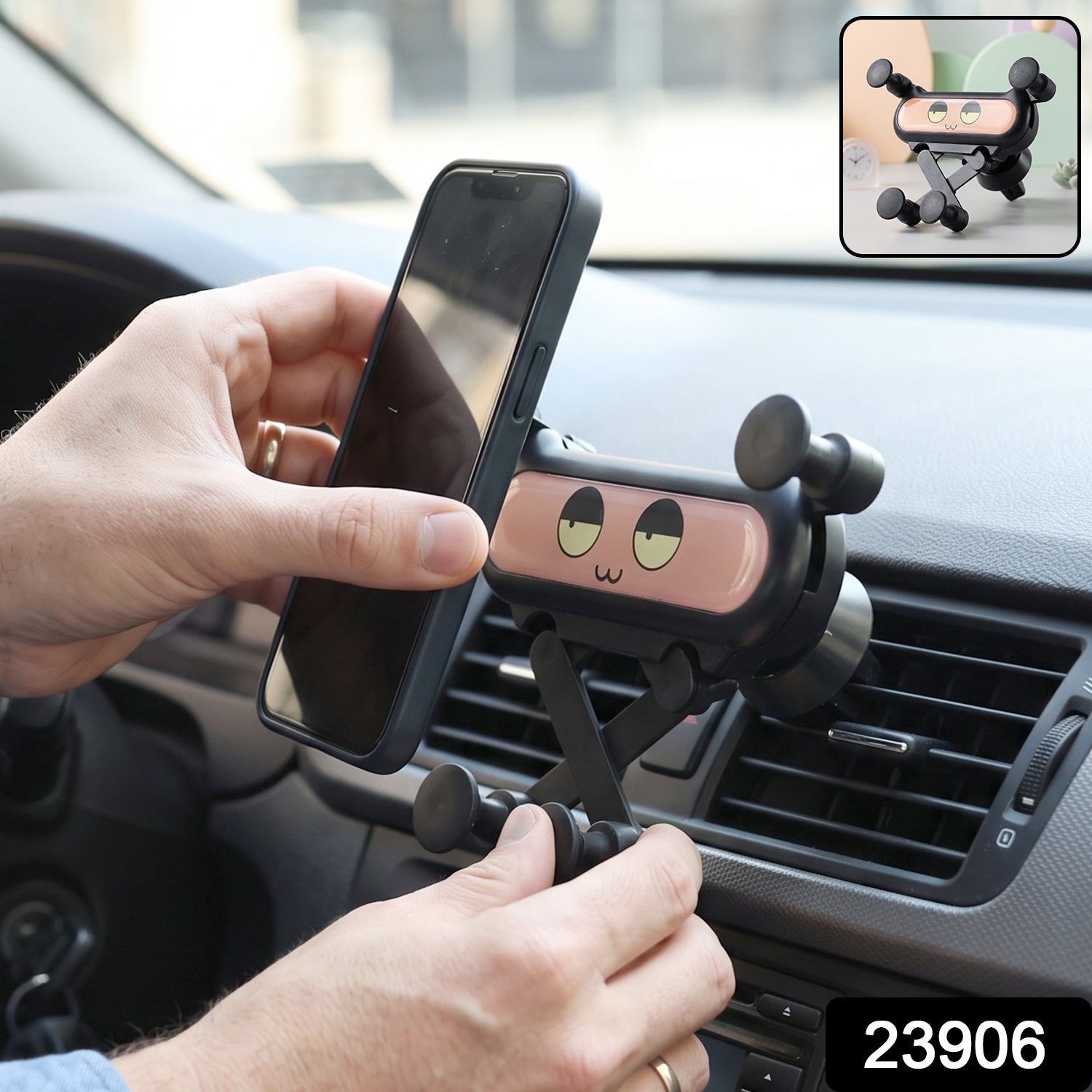 Novelty car phone holder with secure grip design, 1 piece