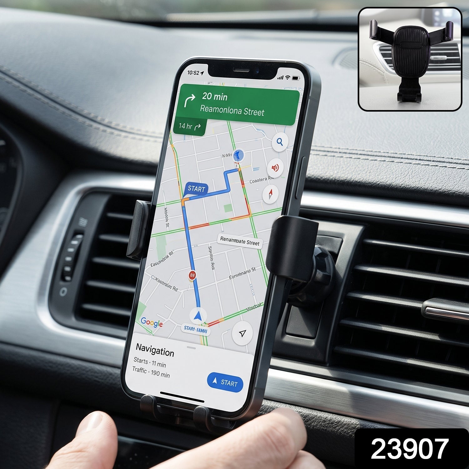 Auto lock gravity phone holder for cars, 1 piece