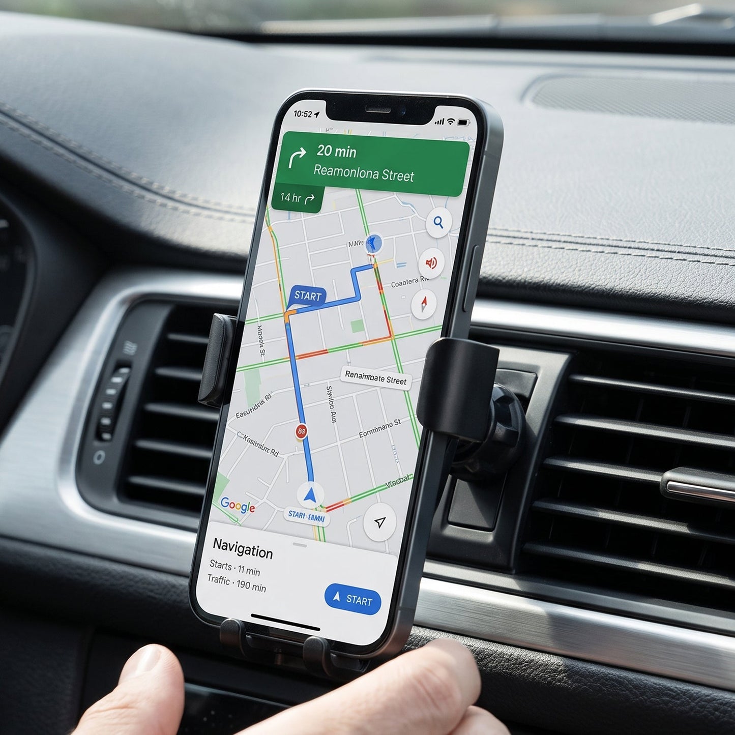 Gravity car mount gripping a phone automatically