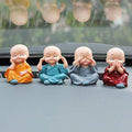 4-Piece Baby Buddha Statue Set
