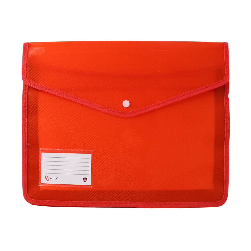 Double Pocket Document File Folder with Button Closure for Office, School Mix Colour