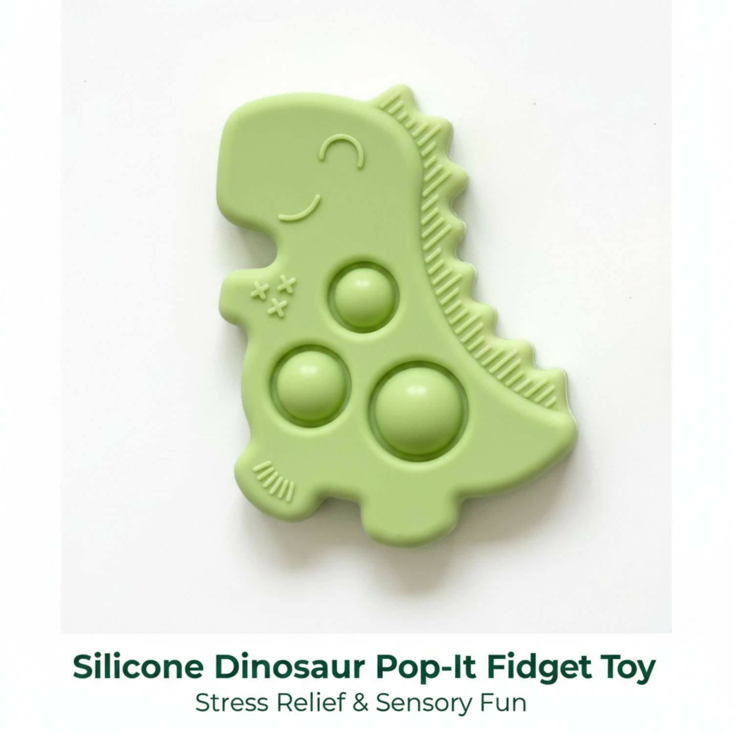 Silicone Dinosaur Pop-it Baby Teether
