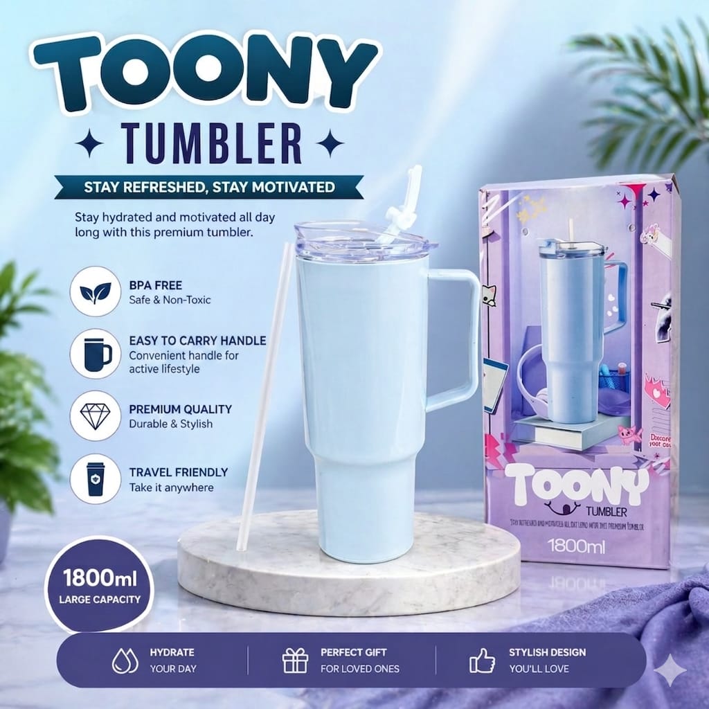 Front view of Toony Tumbler 1800ml travel mug