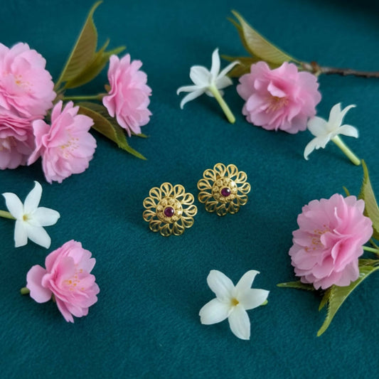 Stylish Gold Finish Traditional Jhumka | Festive Wear Earrings