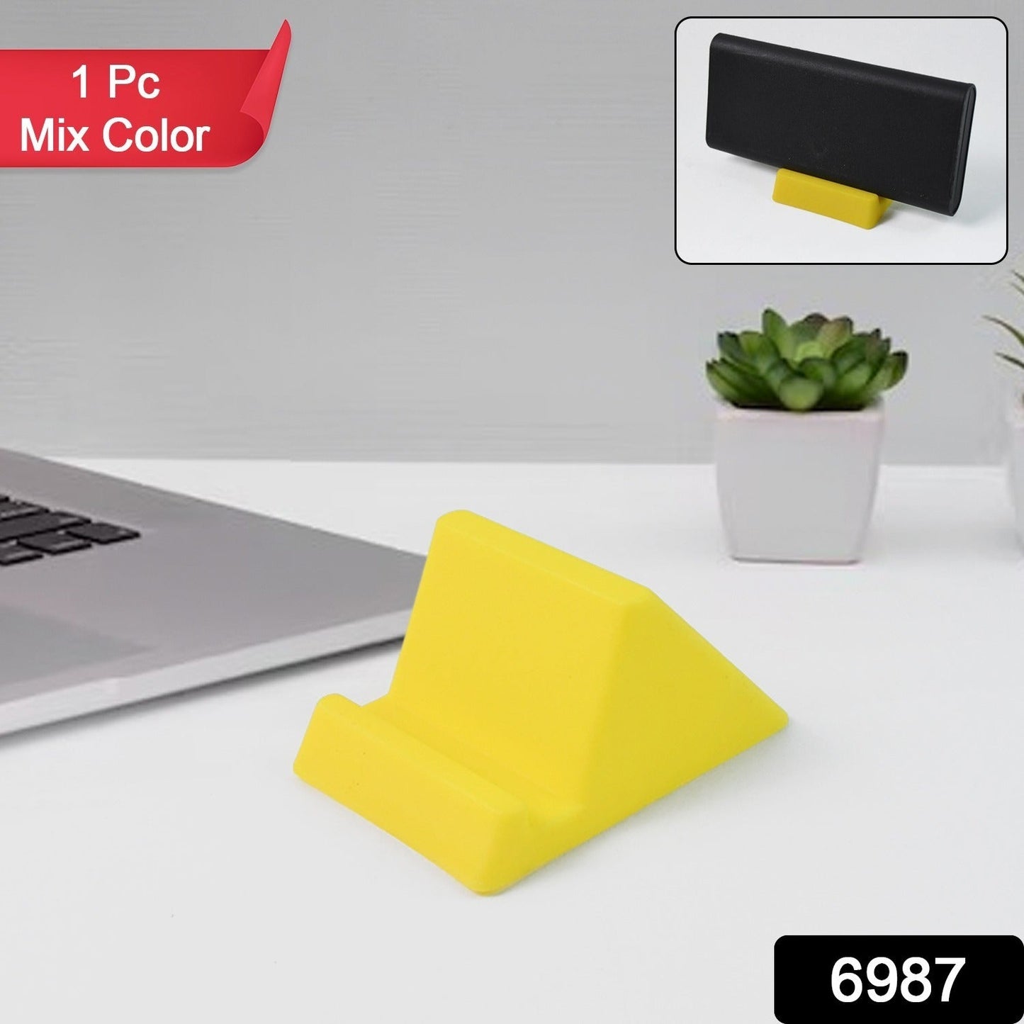 Assorted color plastic mobile holder stand suitable for horizontal phone placement