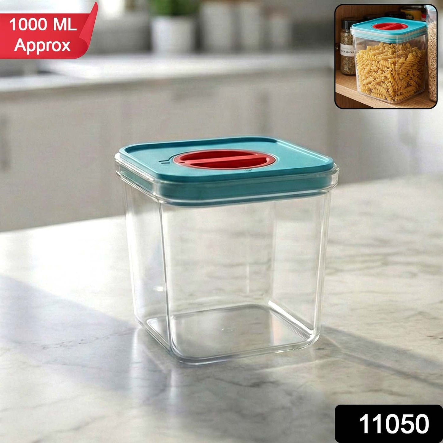 Lock and seal kitchen container for dry food storage