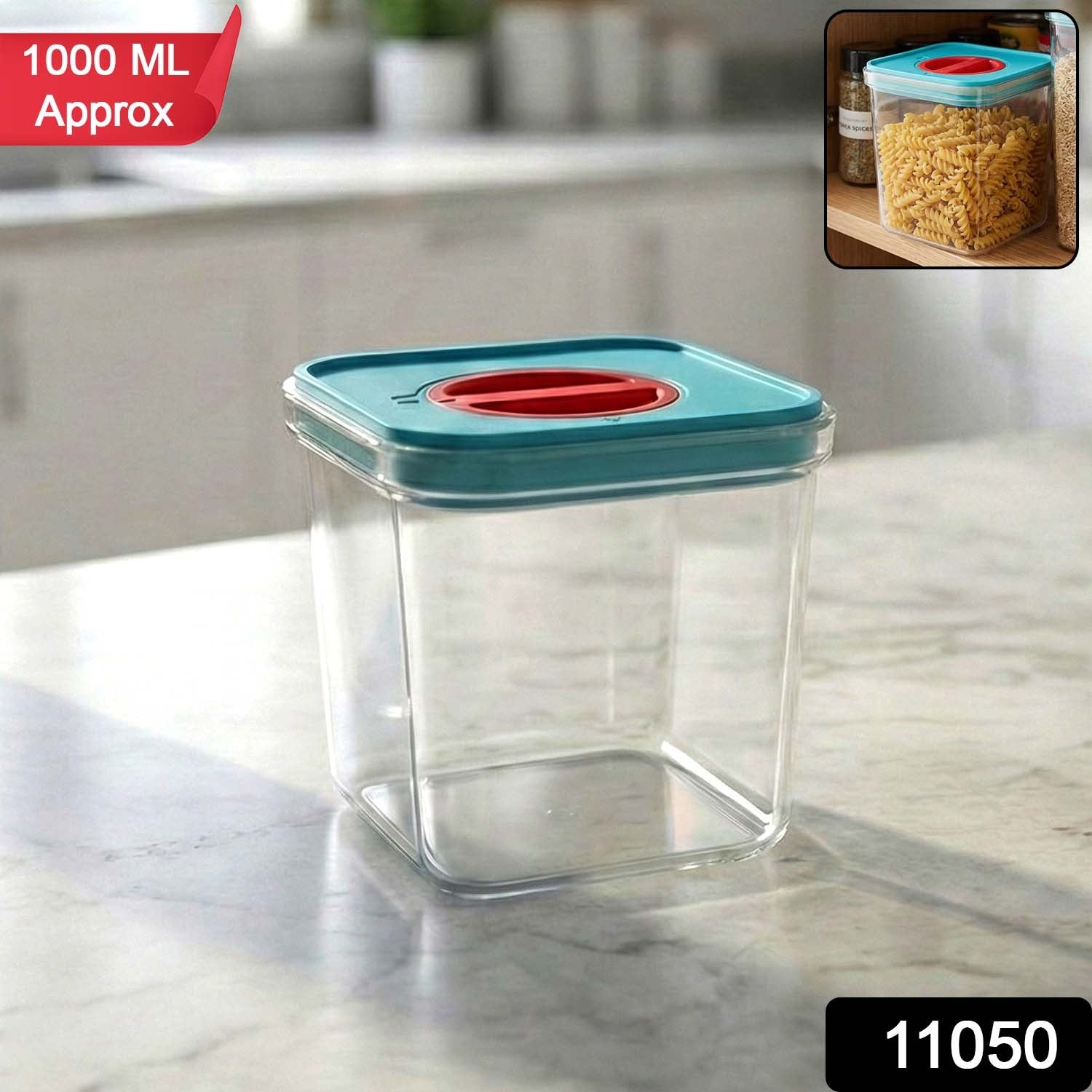 Lock and seal kitchen container for dry food storage