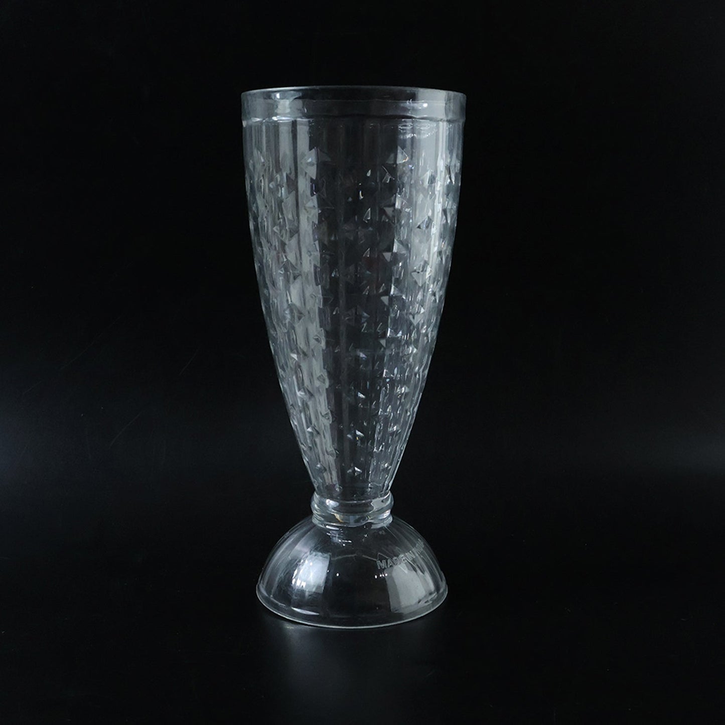 Close-up of transparent unbreakable plastic glass