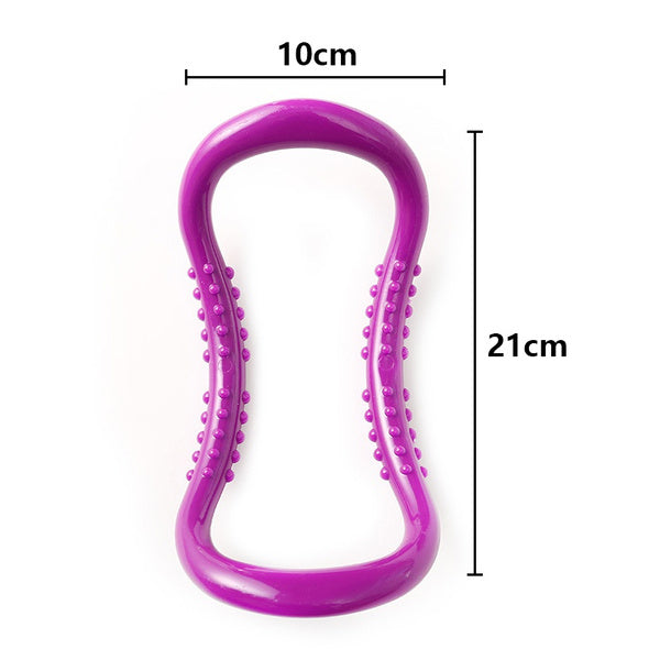 Lightweight yoga circle, ideal for on-the-go workouts.