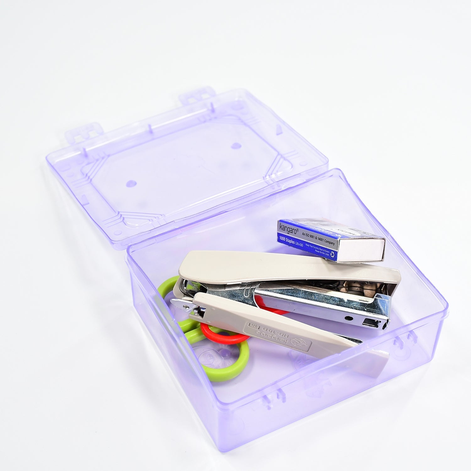 Lightweight storage container, easy to carry and relocate for flexible organization.