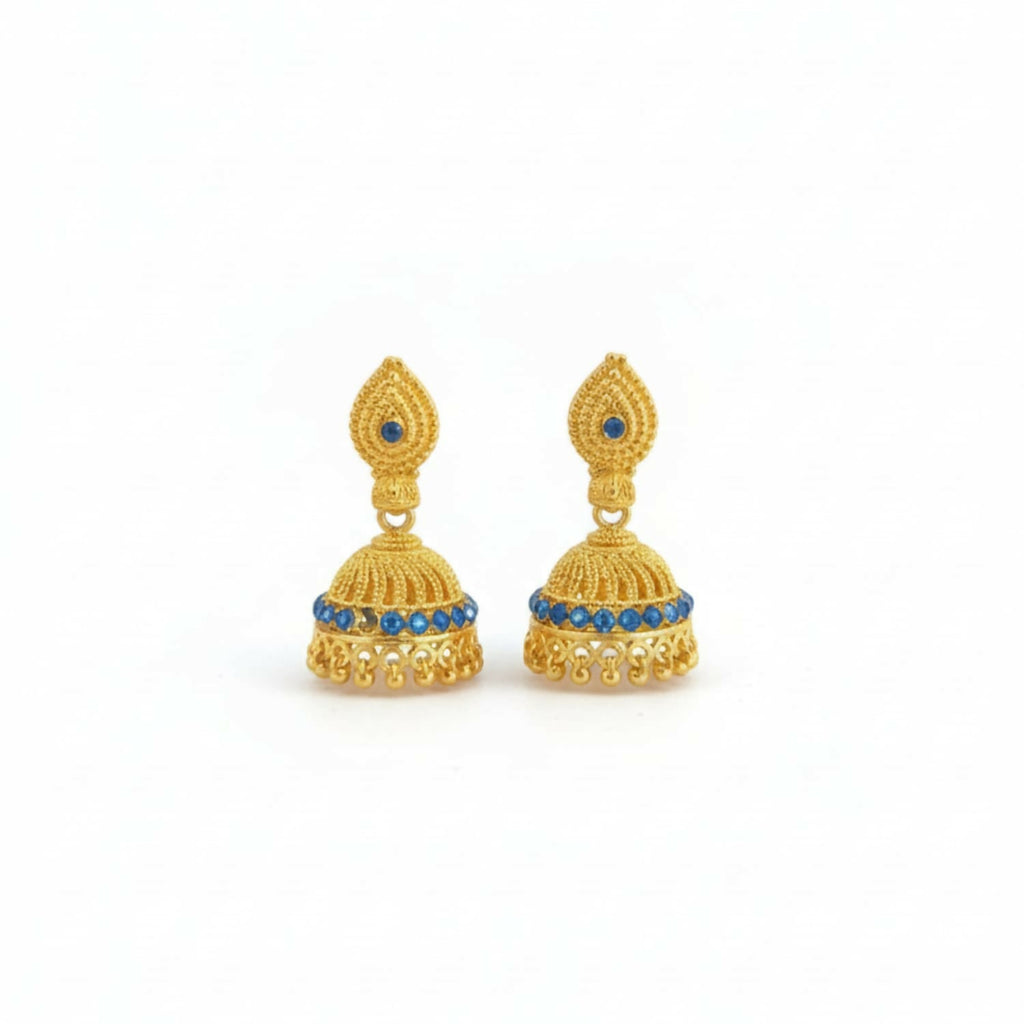 Classic Golden Jhumka Earrings | Ethnic & Festive Jewellery for Women
