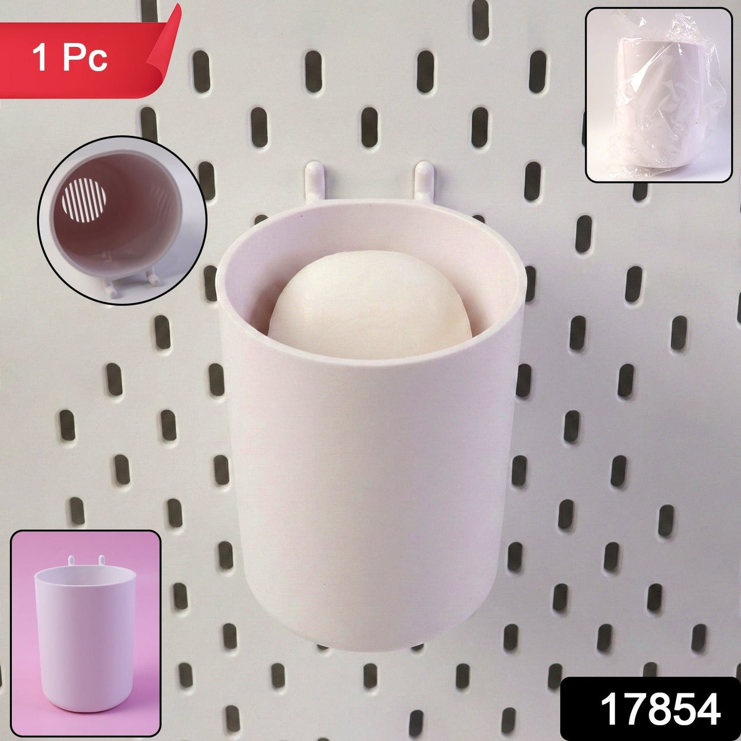 Compact plastic soap holder with effective drainage for bathroom