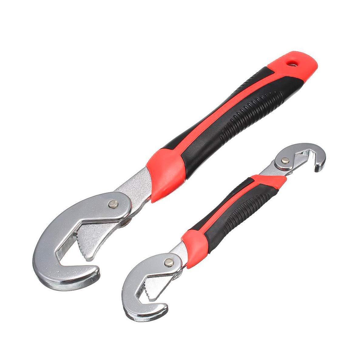 A large and a small red and black universal snap grip wrench are angled on a plain white background.