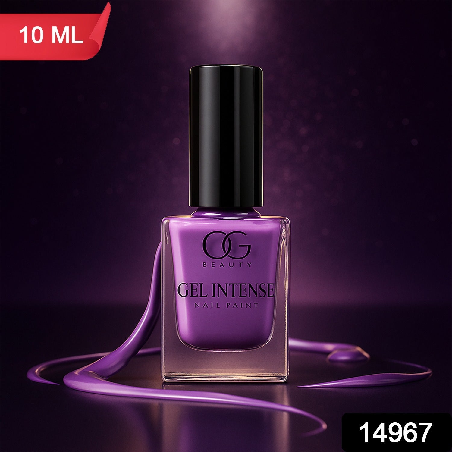 Close-up of Rosy Glow Gel Nail Polish showing pink gel nail color with intense pigment