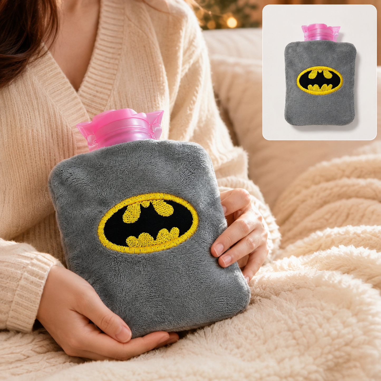 Batman Hot Water Bag – Small, Pain Relief Bottle | FitFuzion
