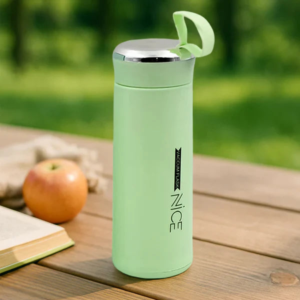 Premium borosilicate glass water bottle 400ml with bamboo lid