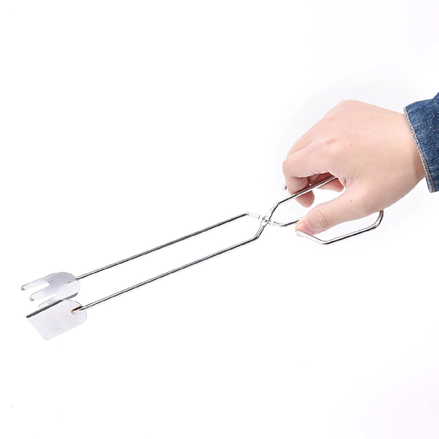Multi-purpose metal BBQ tongs for all your outdoor cooking needs.
