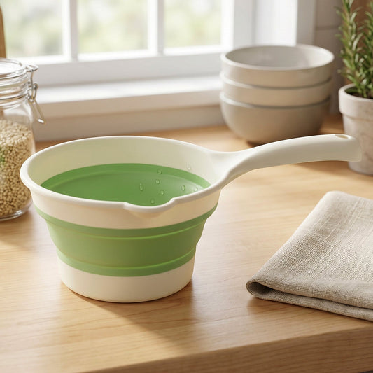 Foldable water dipper scoop handle with long grip