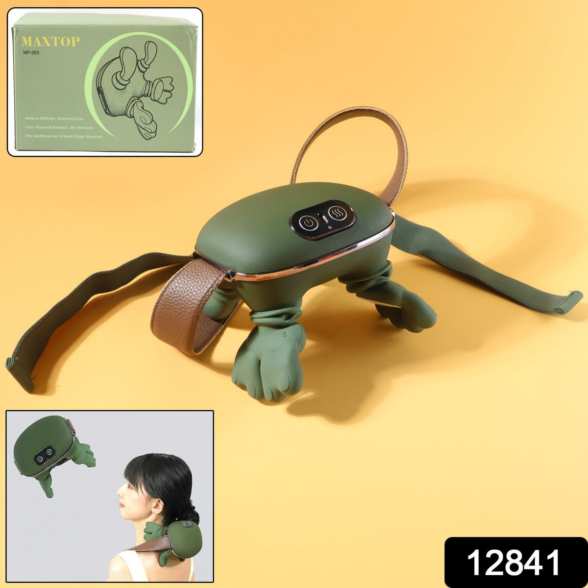 Massager used at an office desk after long working hours
