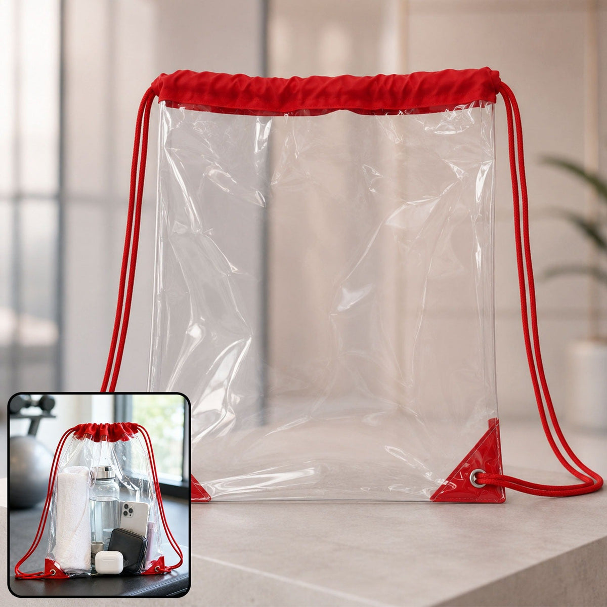 Clear Waterproof Stadium Bag for Gym and Travel