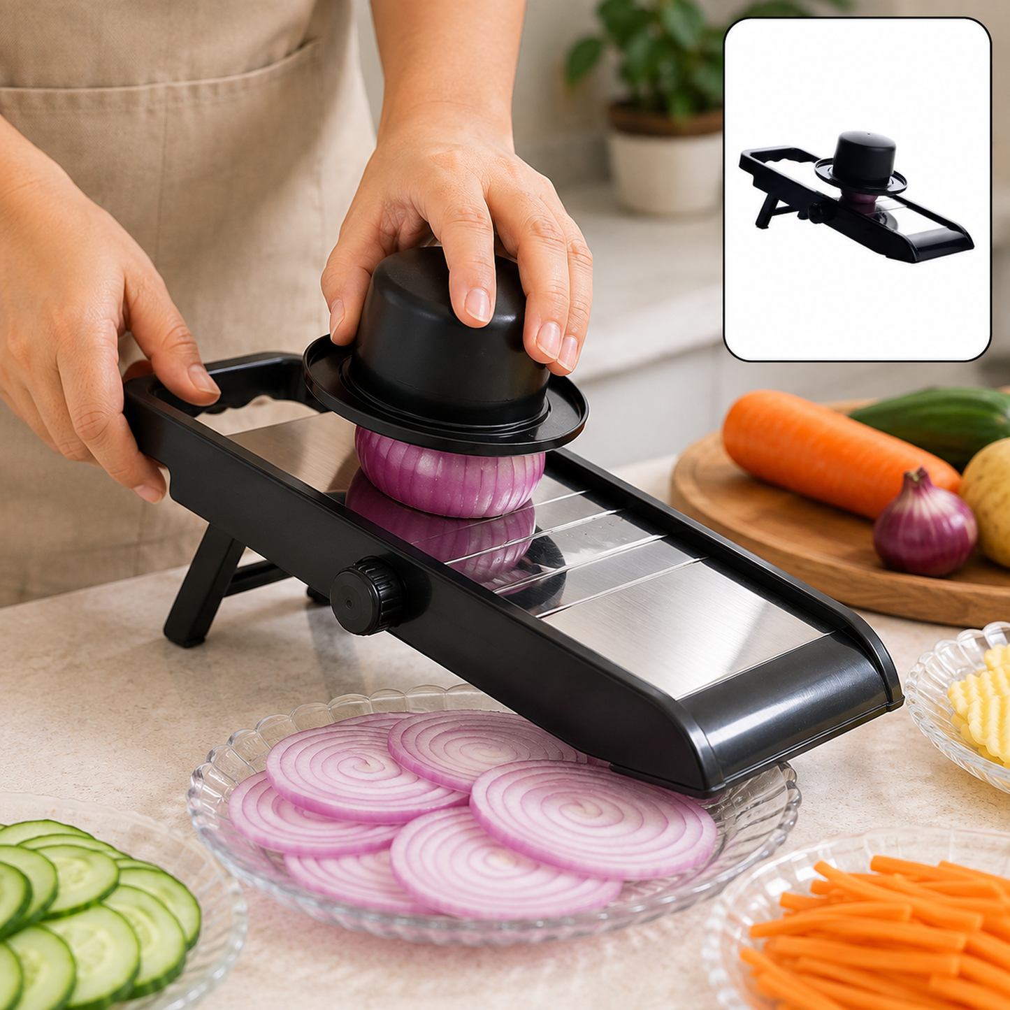 Potato Onion Slicer – Multipurpose Adjustable | Ganesh