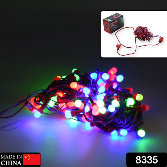 Vibrant 6-meter LED string lights draped for home decoration during festivals.