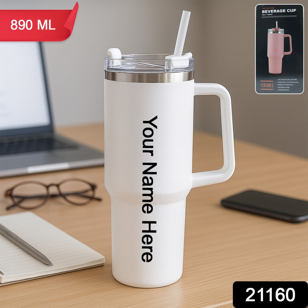  Custom Premium Stainless Steel Vacuum Insulated Tumbler - in-use lifestyle shot