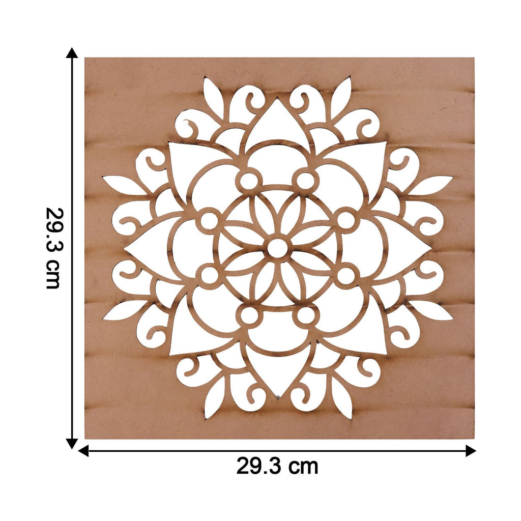 Mandala Flower Rangoli MDF Design | Reusable Rangoli Stencil